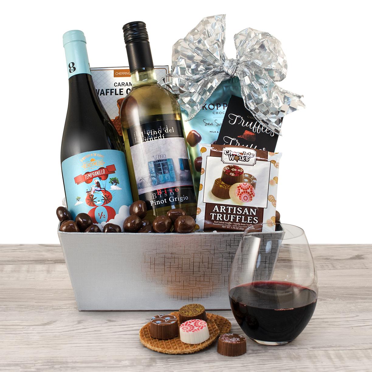 Celebrate Wine Gift Basket By Wine Basket , Wine Gift Baskets , Gift Baskets Delivered