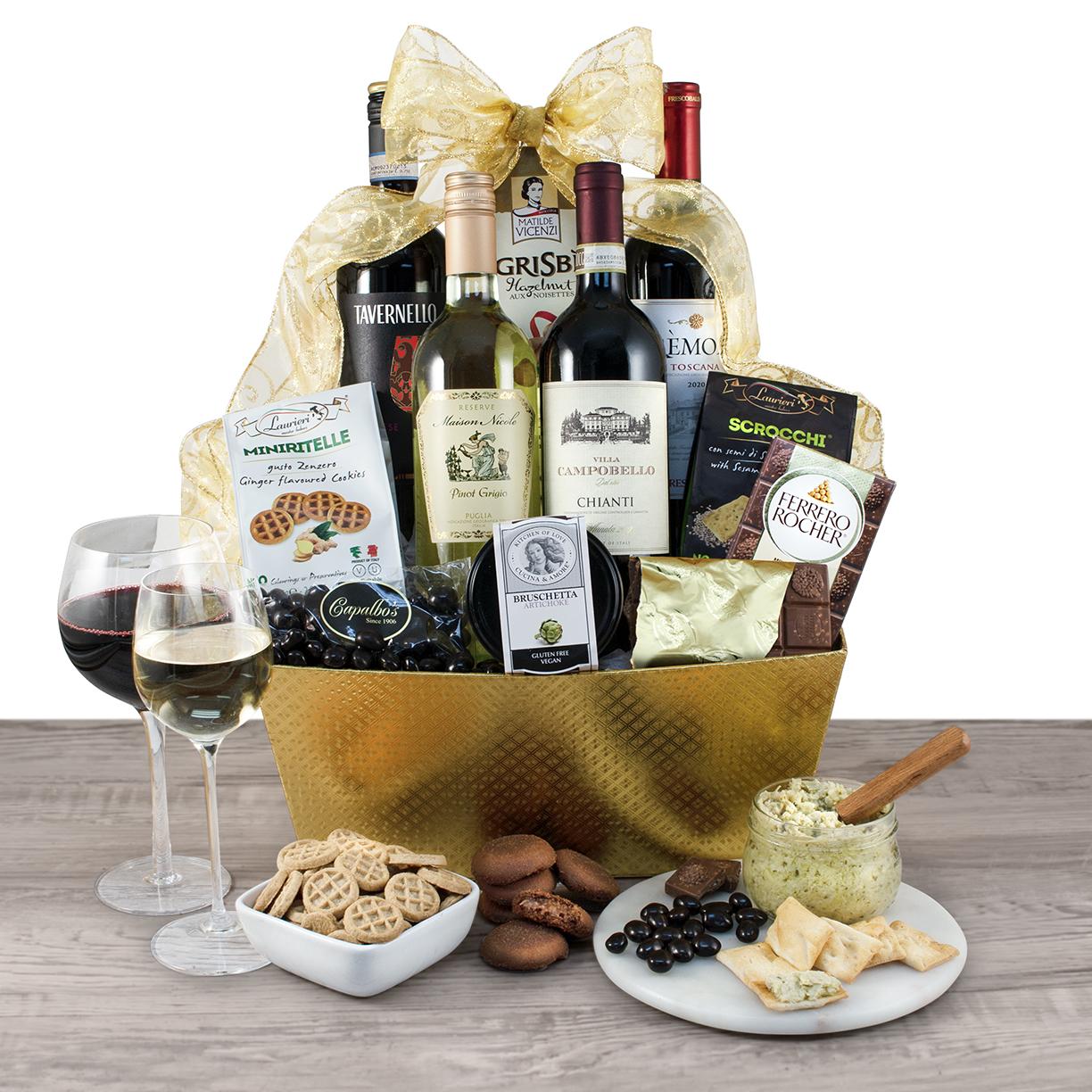 Bella Italia Vino Wine Gift Basket By Wine Basket , Wine Gift Baskets , Gift Baskets Delivered